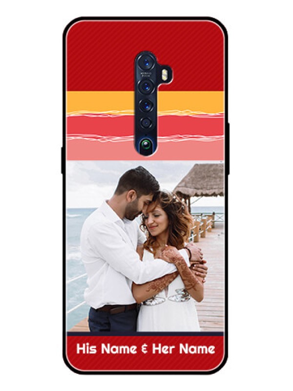 Custom Reno 2 Custom Glass Mobile Case  - Colorful Case Design