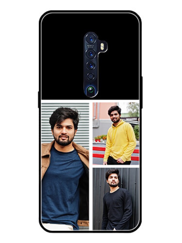 Custom Reno 2 Photo Printing on Glass Case  - Upload Multiple Picture Design