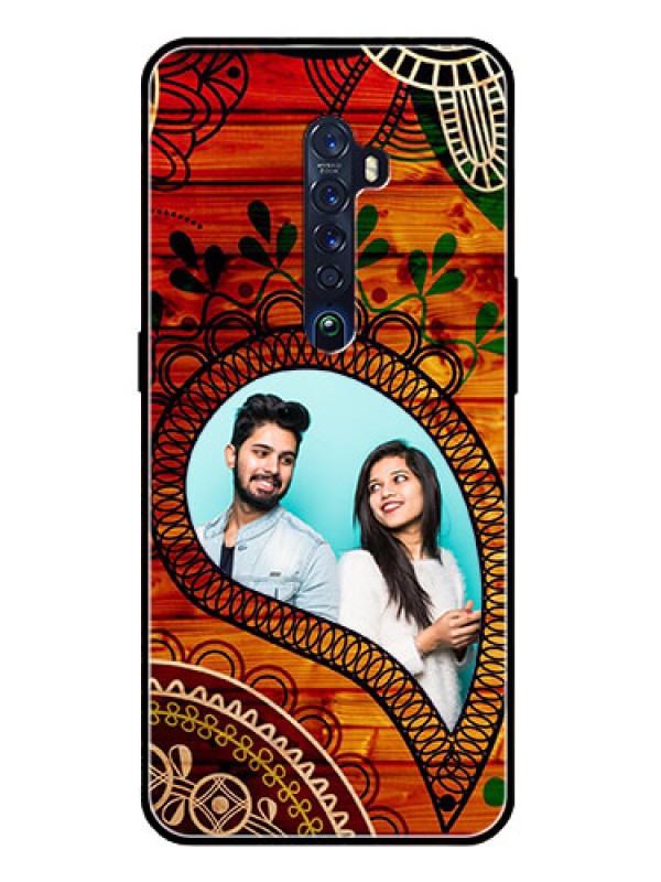 Custom Reno 2 Personalized Glass Phone Case  - Abstract Colorful Design