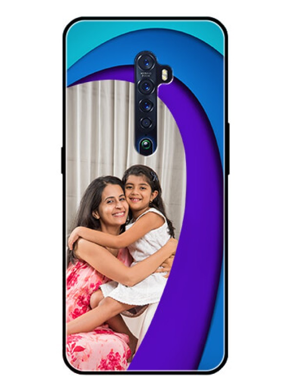 Custom Reno 2 Photo Printing on Glass Case  - Simple Pattern Design