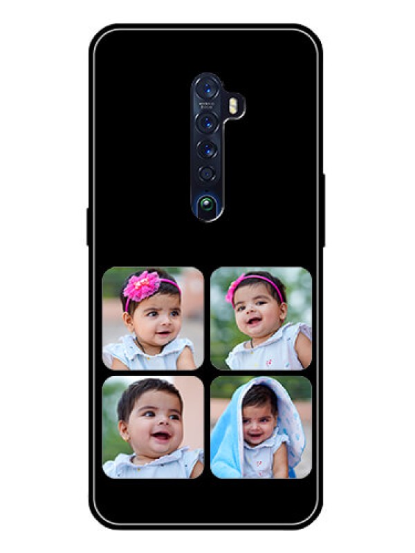 Custom Reno 2 Photo Printing on Glass Case  - Multiple Pictures Design