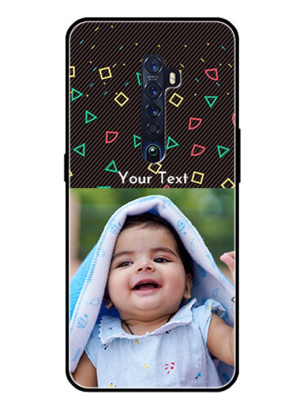 Custom Reno 2 Custom Glass Phone Case  - with confetti birthday design