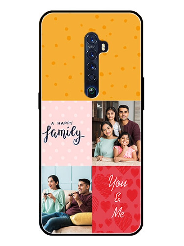 Custom Reno 2 Personalized Glass Phone Case  - Images with Quotes Design