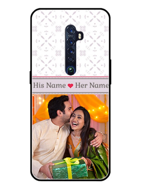Custom Reno 2 Custom Glass Mobile Case  - with Photo and Ethnic Design