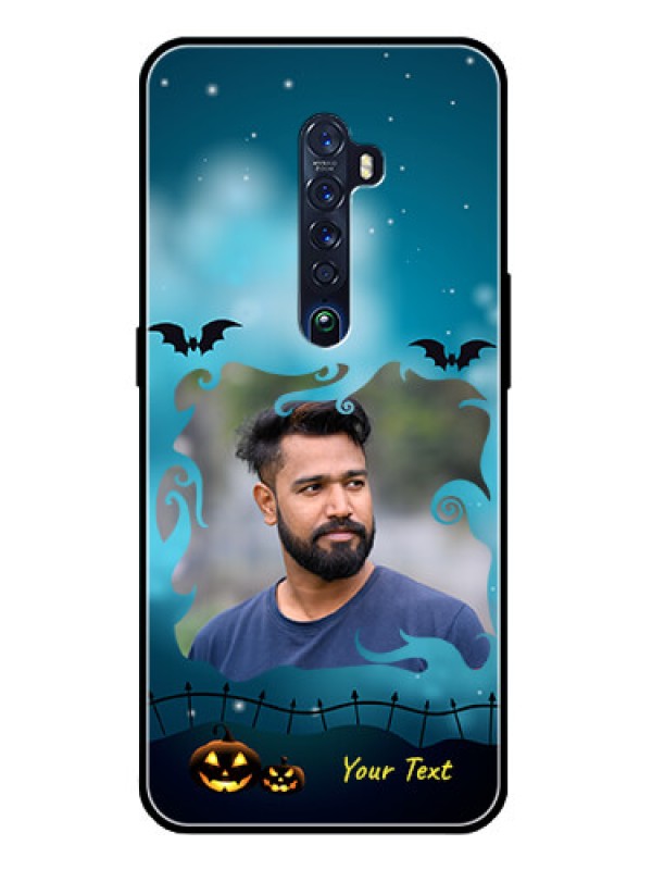 Custom Reno 2 Custom Glass Phone Case  - Halloween frame design