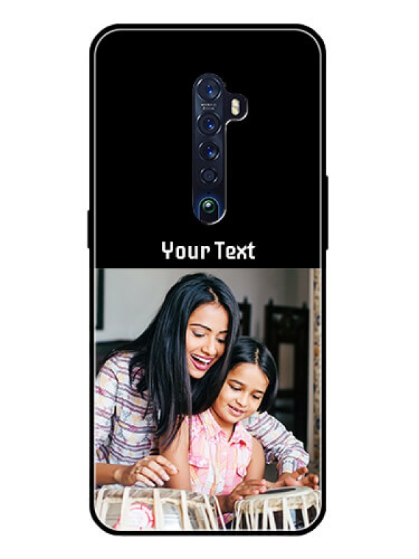 Custom Reno 2 Photo with Name on Glass Phone Case