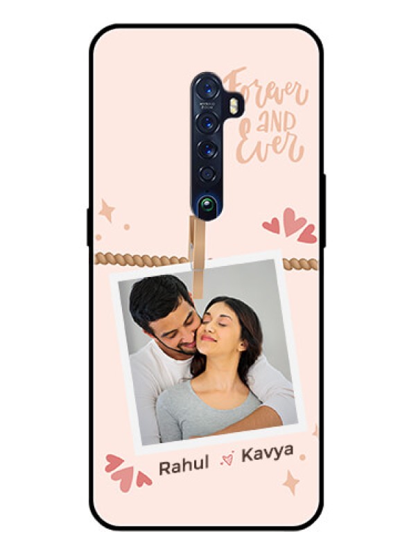 Custom Oppo Reno 2 Custom Glass Phone Case - Forever and ever love Design