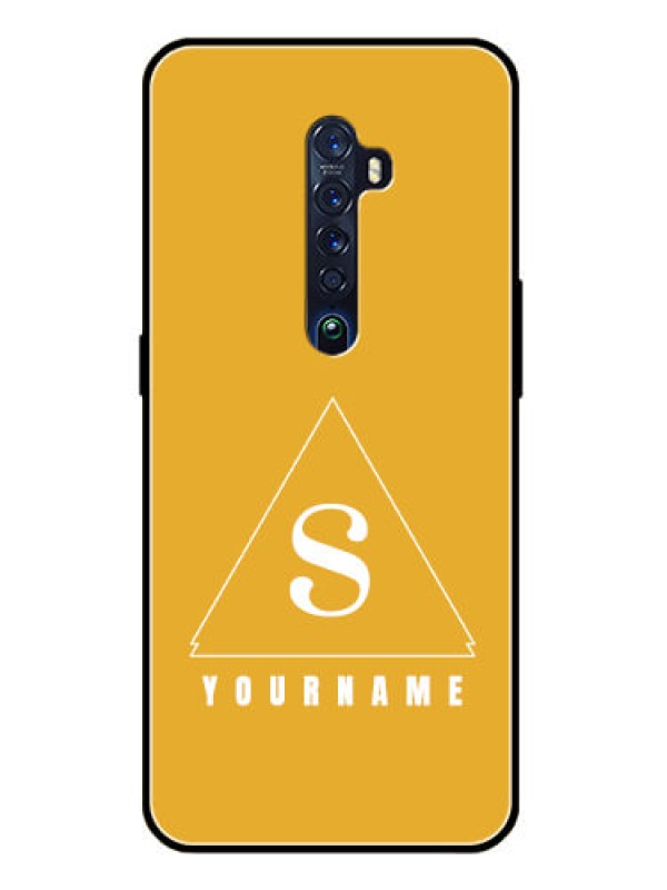 Custom Oppo Reno 2 Personalized Glass Phone Case - simple triangle Design