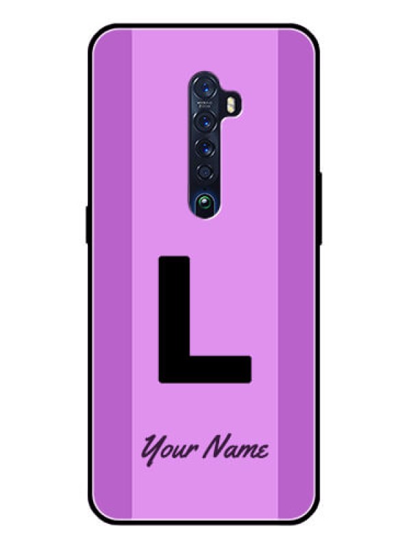 Custom Oppo Reno 2 Custom Glass Phone Case - Tricolor custom text Design