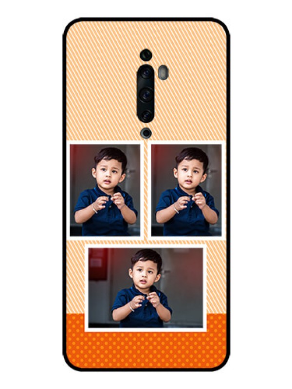 Custom Oppo Reno 2F Photo Printing on Glass Case  - Bulk Photos Upload Design
