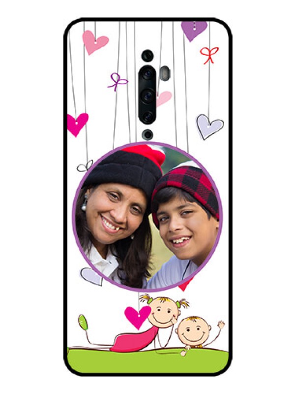 Custom Oppo Reno 2F Photo Printing on Glass Case  - Cute Kids Phone Case Design