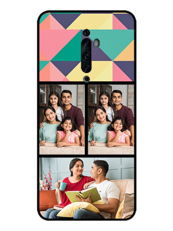 Custom Oppo Reno 2F Custom Glass Phone Case  - Bulk Pic Upload Design