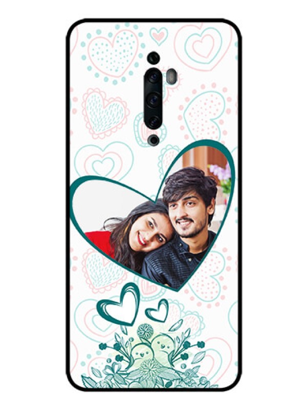 Custom Oppo Reno 2F Photo Printing on Glass Case  - Premium Couple Design