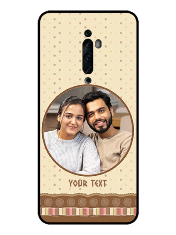 Custom Oppo Reno 2F Custom Glass Mobile Case  - Brown Dotted Mobile Case Design