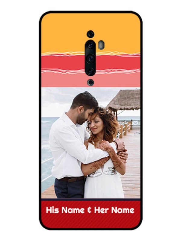 Custom Oppo Reno 2F Custom Glass Mobile Case  - Colorful Case Design