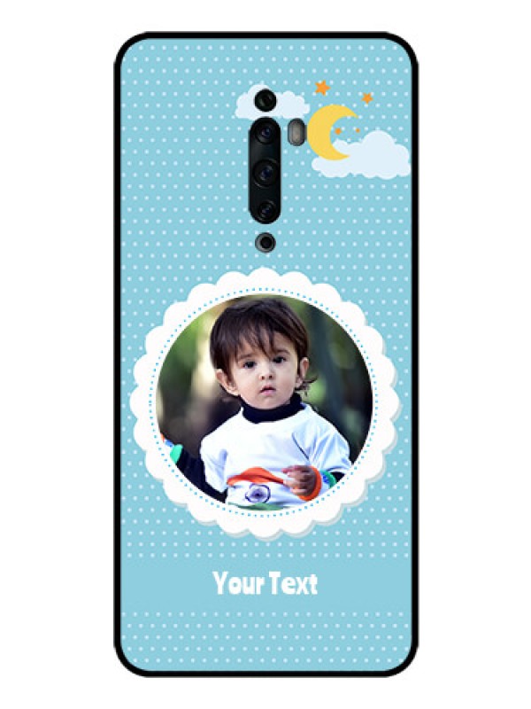 Custom Oppo Reno 2F Personalised Glass Phone Case  - Violet Pattern Design