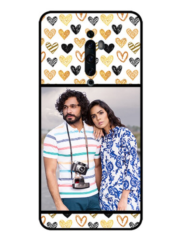 Custom Oppo Reno 2F Photo Printing on Glass Case  - Love Symbol Design