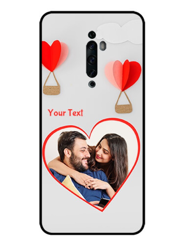 Custom Oppo Reno 2F Custom Glass Mobile Case  - Parachute Love Design