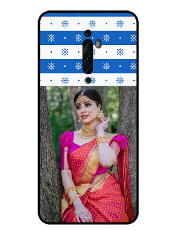 Custom Oppo Reno 2F Photo Printing on Glass Case  - Snow Pattern Design
