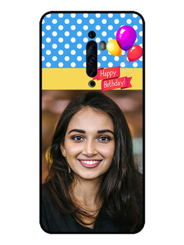 Custom Oppo Reno 2F Custom Glass Mobile Case  - Happy Birthday Design