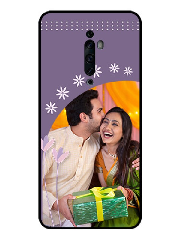 Custom Oppo Reno 2F Custom Glass Mobile Case  - Lavender flowers design 