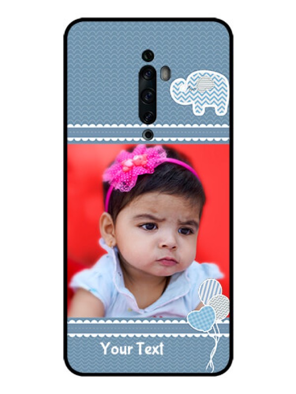 Custom Oppo Reno 2F Photo Printing on Glass Case  - with Kids Pattern Design