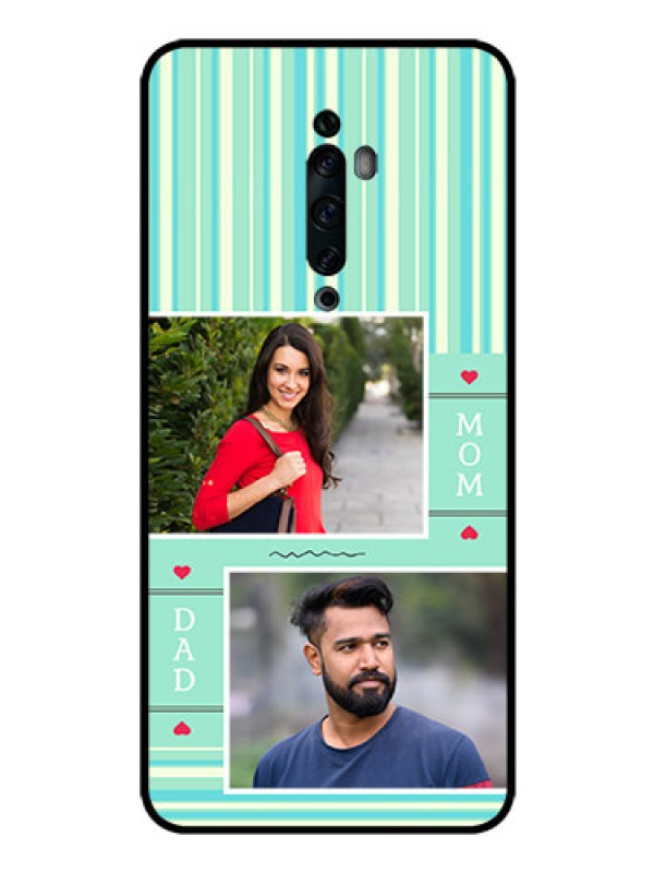 Custom Oppo Reno 2F Custom Glass Phone Case  - Mom & Dad Pic Design