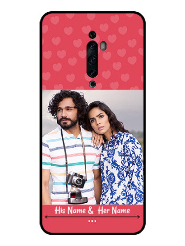 Custom Oppo Reno 2F Photo Printing on Glass Case  - Simple Love Design