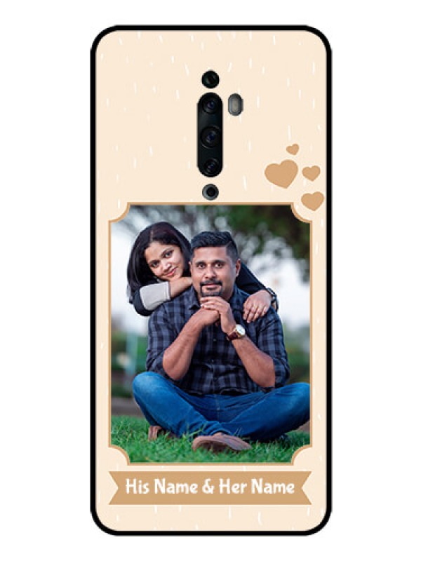 Custom Oppo Reno 2F Custom Glass Phone Case  - with confetti love design 