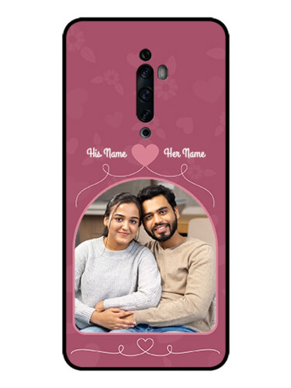 Custom Oppo Reno 2F Photo Printing on Glass Case  - Love Floral Design