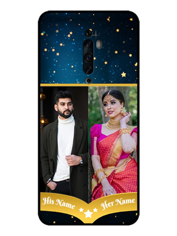 Custom Oppo Reno 2F Custom Glass Phone Case  - Galaxy Stars Backdrop Design