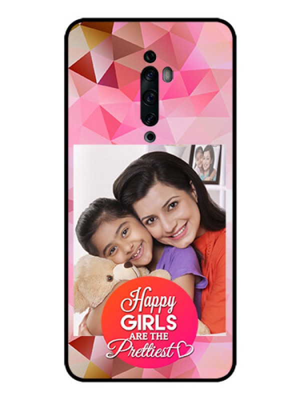 Custom Oppo Reno 2F Photo Printing on Glass Case  - Abstract Triangle Design