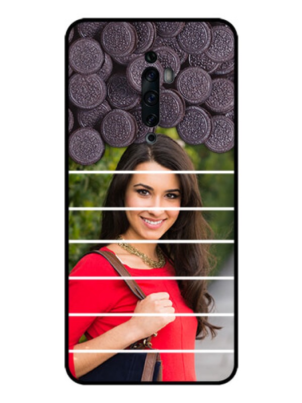 Custom Oppo Reno 2F Custom Glass Phone Case  - with Oreo Biscuit Design