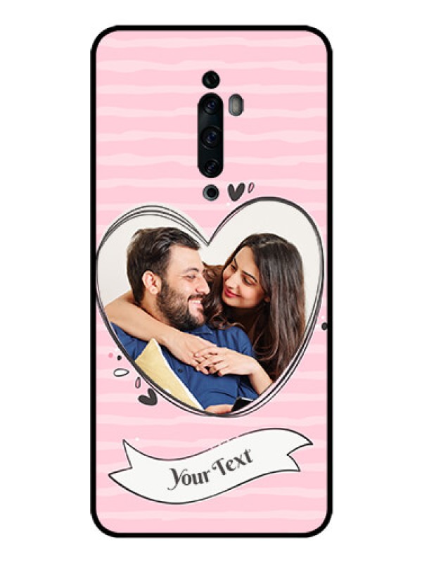 Custom Oppo Reno 2F Custom Glass Phone Case  - Vintage Heart Design