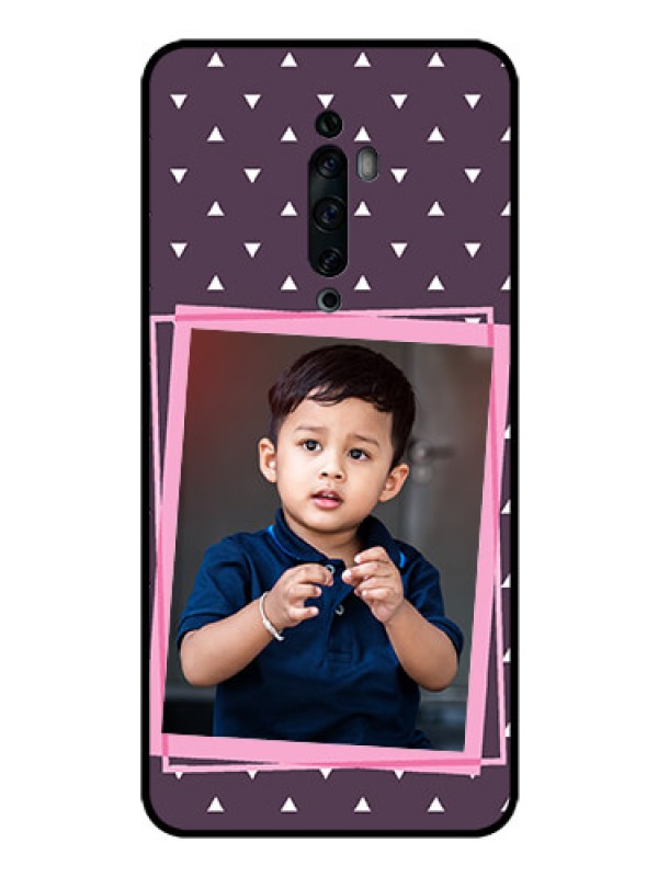 Custom Oppo Reno 2F Custom Glass Mobile Case  - Triangle Pattern Dotted Design