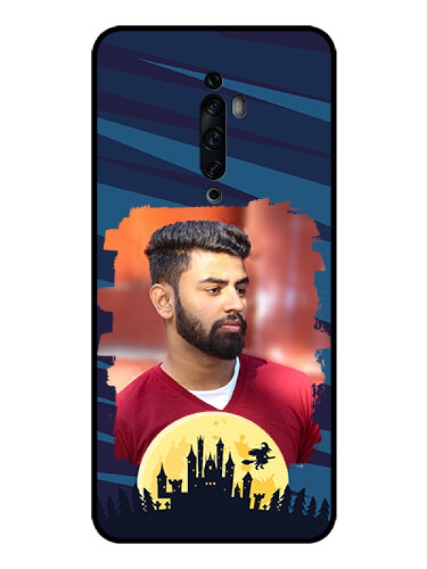 Custom Oppo Reno 2F Photo Printing on Glass Case  - Halloween Witch Design 