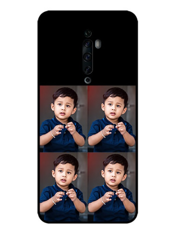 Custom Oppo Reno 2F 4 Image Holder on Glass Mobile Cover