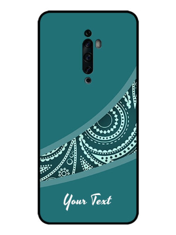 Custom Oppo Reno 2f Photo Printing on Glass Case - semi visible floral Design