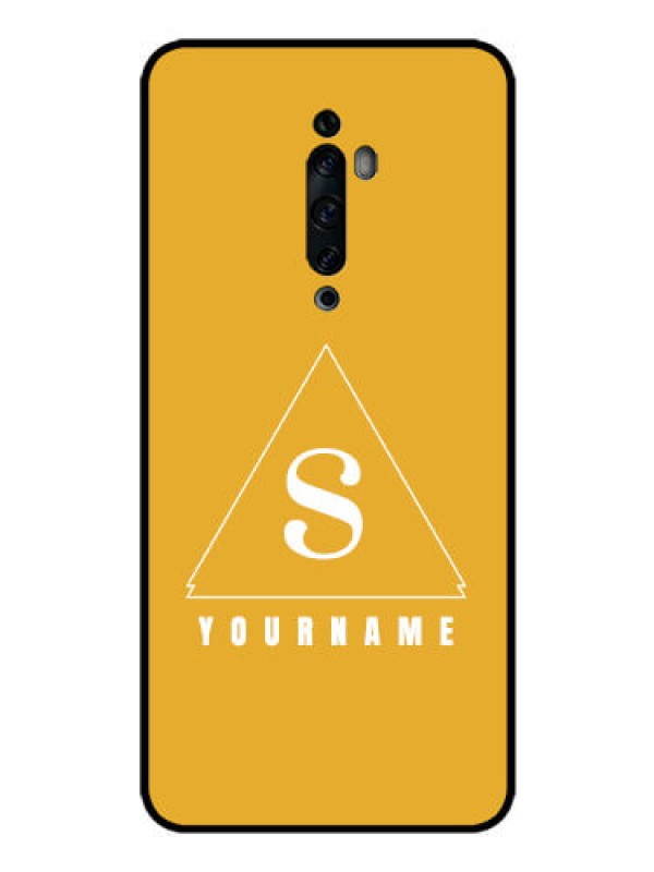 Custom Oppo Reno 2f Personalized Glass Phone Case - simple triangle Design