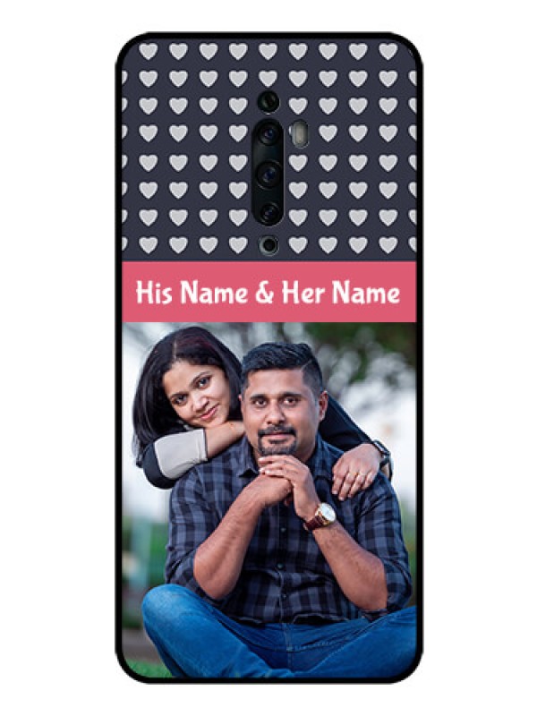 Custom Oppo Reno 2Z Custom Glass Mobile Case  - Love Symbols Design