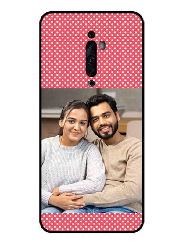 Custom Oppo Reno 2Z Custom Glass Phone Case  - White Dotted Design