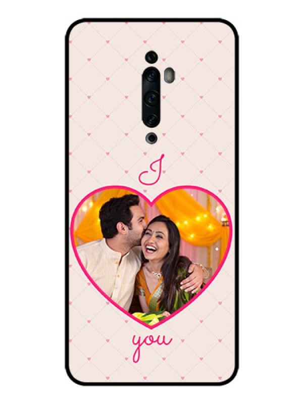 Custom Oppo Reno 2Z Custom Glass Mobile Case  - Heart Shape Design