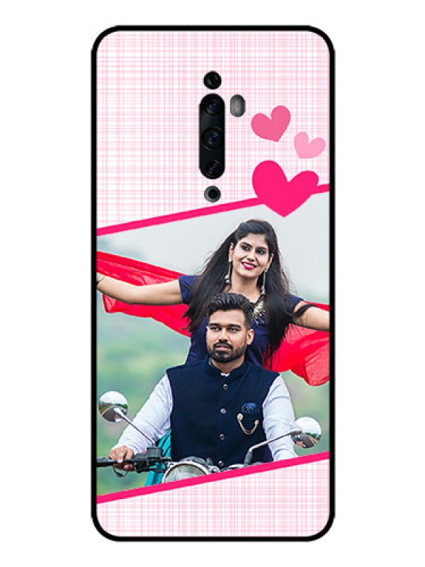 Custom Oppo Reno 2Z Custom Glass Phone Case  - Love Shape Heart Design