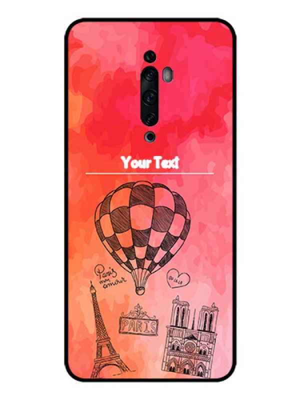 Custom Oppo Reno 2Z Custom Glass Phone Case  - Paris Theme Design