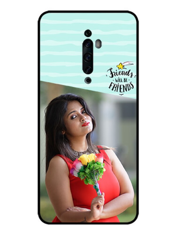 Custom Oppo Reno 2Z Custom Glass Phone Case  - Friends Picture Icon Design