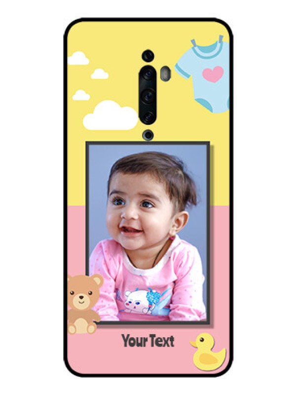 Custom Oppo Reno 2Z Photo Printing on Glass Case  - Kids 2 Color Design