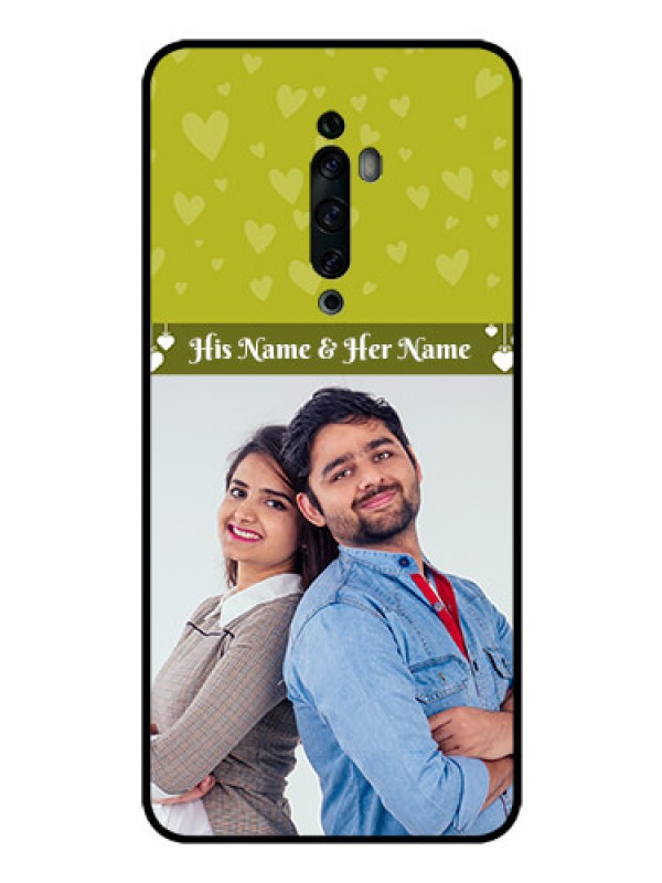 Custom Oppo Reno 2Z Custom Glass Phone Case  - You & Me Heart Design