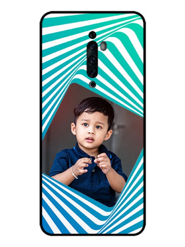 Custom Oppo Reno 2Z Personalized Glass Phone Case  - Abstract Spiral Design