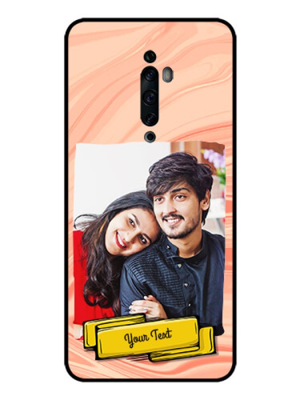 Custom Oppo Reno 2Z Personalized Glass Phone Case  - Marble Texture Design