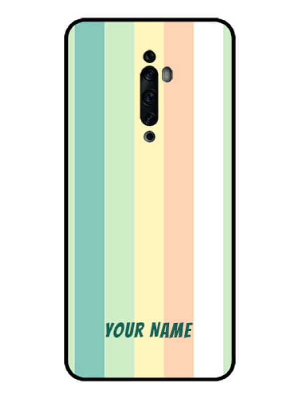 Custom Oppo Reno 2z Photo Printing on Glass Case - Multi-colour Stripes Design